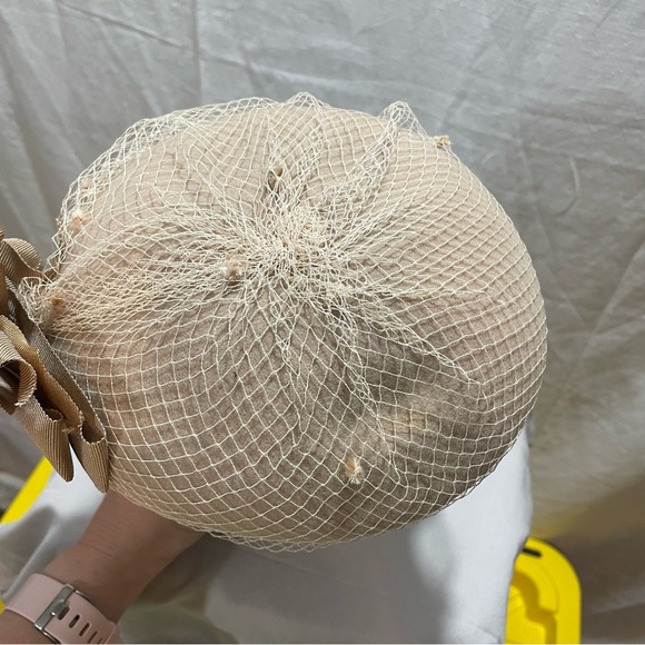 Beret style Fascinator hat. Vintage. Rare.Doeskin felt/100%wool. 50’s style - Picture 5 of 7